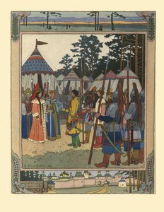 Illustration til eventyret Marya Morevna, 1901 af Ivan Yakovlevich Bilibin