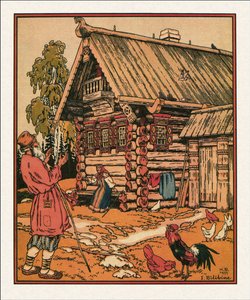 Illustration til eventyret om fiskeren og fisken, 1933 af Ivan Yakovlevich Bilibin