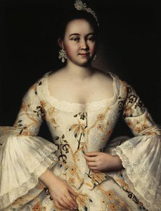 Portræt af Stepanida Yakovleva 1738-1781, efter 1757