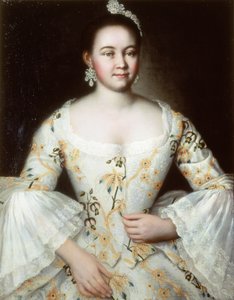 Portræt af Mikhail Yakovlevs hustru, efter 1756 (par 74379)