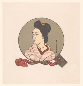 Portræt af en ukendt japansk kvinde Ohana-San af Ivo Puhonny
