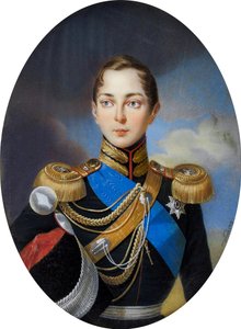 Miniature af tsarevich Alexander Nikolaevich af Rusland. af Iwan Winberg