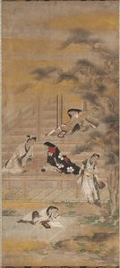 De fire fornøjelser, 1600-tallet. af Iwasa Matabei