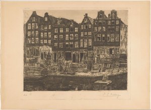 Kanalhuse af Izaak Leendert Bedding (signed by artist)