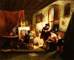 Kunstnerens atelier af J.A.B. Stroebel