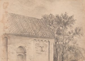 Kirkearkitektur med træer af J.A. Jerichau (II)