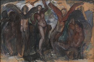 Figursammensætning med Bacchants af J.A. Jerichau