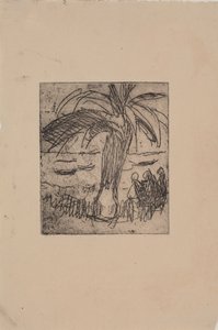 Palme ved havet af J.A. Jerichau