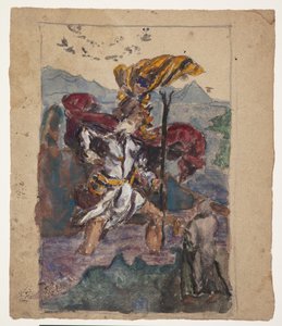 Studie efter Dürer: Den Hellige Christoforus II