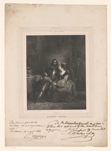 Albrecht Beiling siger farvel til kone og barn Albrecht Beiling (titel på objekt) af J.B. Clermans