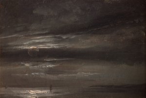 Måneskin over havet af Johan Christian Dahl