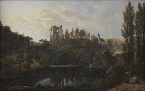 Slotsruinen ved Tharandt af Johan Christian Dahl
