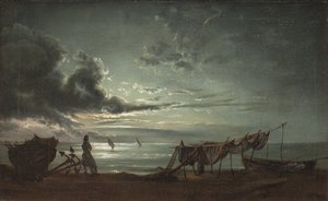 Napolibugten. Måneskin af Johan Christian Dahl
