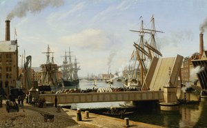 Udsigt over København med Knippelsbroen, 1882 af J.E. Carl Rasmussen