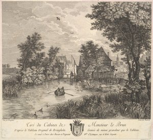 Flodlandskab efter maleriet i hr. Poullains kabinet, 1780. af JF Borgnet