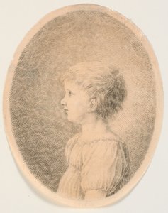 Barneportræt. Profil til højre af J.F. Clemens