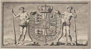 Det danske våben med vildmændene som skjoldholdere af J.F. Clemens
