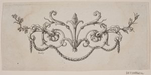 En blad og blomsterslyngning af J.F. Clemens