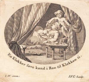 En fed klokker ligger og sover af J.F. Clemens