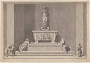 Frederik V´s gravmonument i Roskilde Domkirke af J.F. Clemens