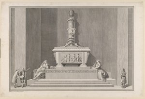 Frederik V´s gravmonument i Roskilde Domkirke af J.F. Clemens