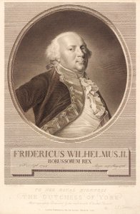 Friedrich Wilhelm II, konge af Preussen af J.F. Clemens