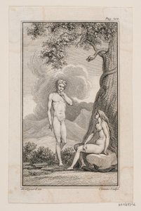 Illustration til Johannes Ewalds "Adam og Eva" IV af J.F. Clemens