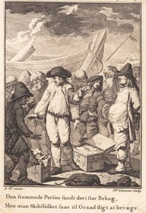 Peder Paars efter strandingen på Anholt af J.F. Clemens