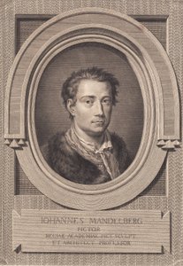 Portræt af maleren Johan Mandelberg af J.F. Clemens
