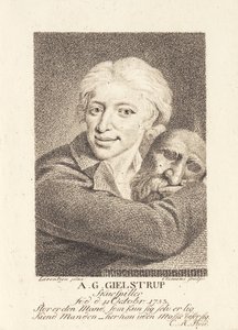 Skuespilleren Adam Gottlob Gielstrup (1753-1830) af J.F. Clemens