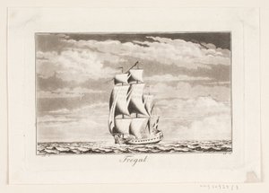 Suite af skibe. Fregat af J.F. Clemens