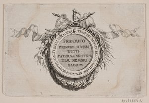 Vignet med medaille af J.F. Clemens