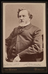 Portræt af Franciscus Cornelius Donders 1818-1889, 1. juli 1884. af JJA Van Winsen