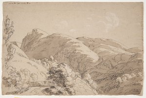 Bjerge ved Subiaco af J.L. Lund