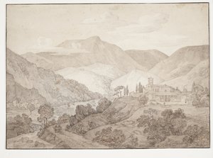 Cappucinerkloster i Spoleto af J.L. Lund
