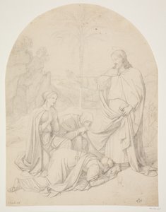 Den opstandne Kristus åbenbarer sig for kvinderne af J.L. Lund