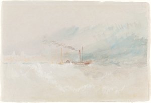 En pakkebåd ud for Dover, ca. 1836. af Joseph Mallord William Turner