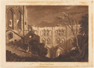 Rivaux Abbey, udgivet 1812. af Joseph Mallord William Turner