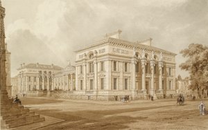 South East View of Taylor Building and University Galleries, 1800-tallet af Joseph Mallord William Turner