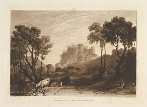 Slottet over engene Liber Studiorum, del II, tavle 8, 1808. af Joseph Mallord William Turner