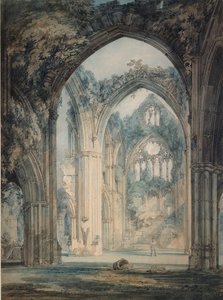 Transept af Tintern Abbey, Monmouthshire, c1794 af Joseph Mallord William Turner