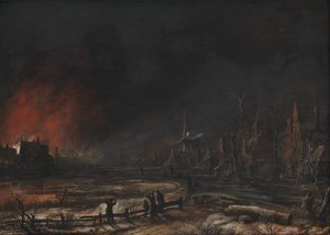Et schweizerlandskab med bjerget Wetterhorn
