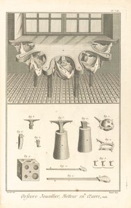 Guldsmed-juveler, implementer, illustration fra 