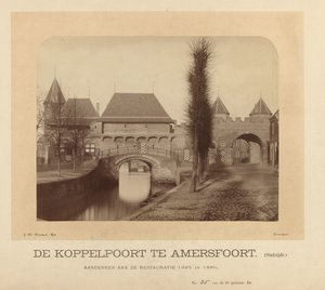 De Koppelpoort i Amersfoort (byside) (titel på objekt) af J.W. Wentzel