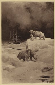 Peary i de arktiske områder (litho) af J. (after) Steeple Davis