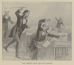 Angrebet på senator Sumner (litho)