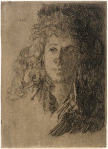 Portræt af en pige af J. Alden Weir