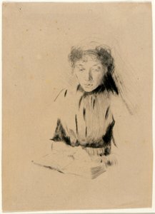 Det lille portræt (ung kvinde) af J. Alden Weir