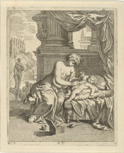 Thetis smører Achilles med ambrosia Scener fra Achilles