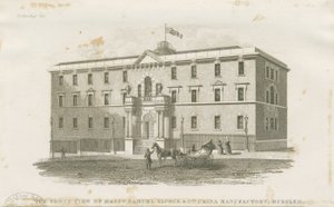 Burslem - fabrikken af Samuel Alcock & Cos.: stålstik, nd [?19. århundrede] (tryk) af J Barlow